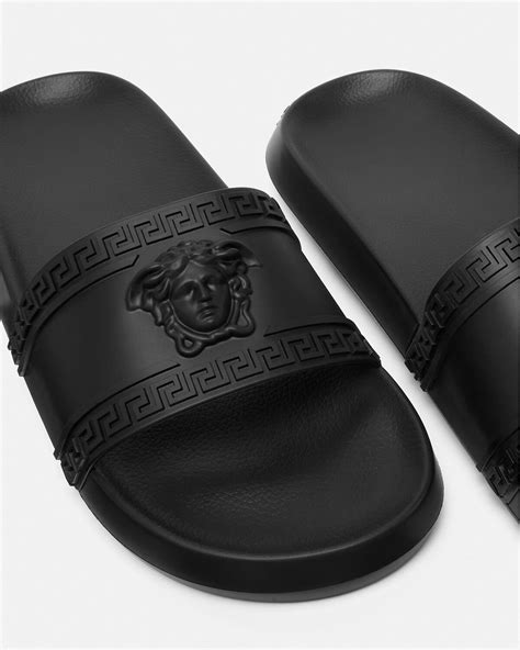 black versace jeans sliders|versace slides online.